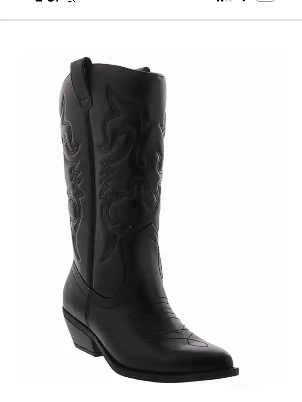 Nwt Soda Reno Black Cowboy Boots | Size 8